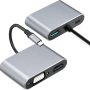 Konvertor Usb Type C to HUB PD HDTV +VGA+USB 4ne1