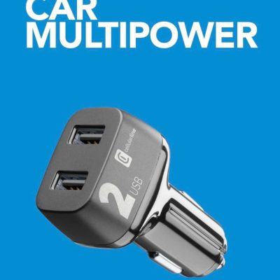 CELLULARLINE CAR CHARGER 2USB 2*12W BLACK