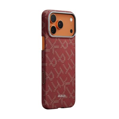 PITAKA MONOGRAM-GOLD/RED ULTRA-SLIM CASE FOR IPHONE 17 PRO MAX